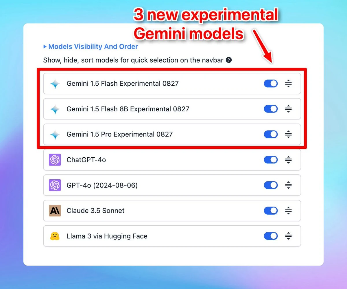 3 New Experimental Gemini models