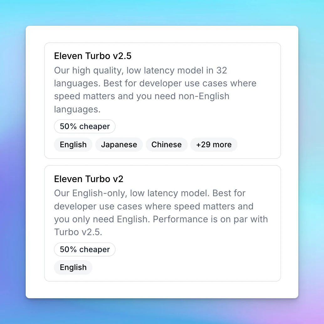 Eleven Turbo v2.5 and Eleven Turbo v2 (screenshot 2 of 2)
