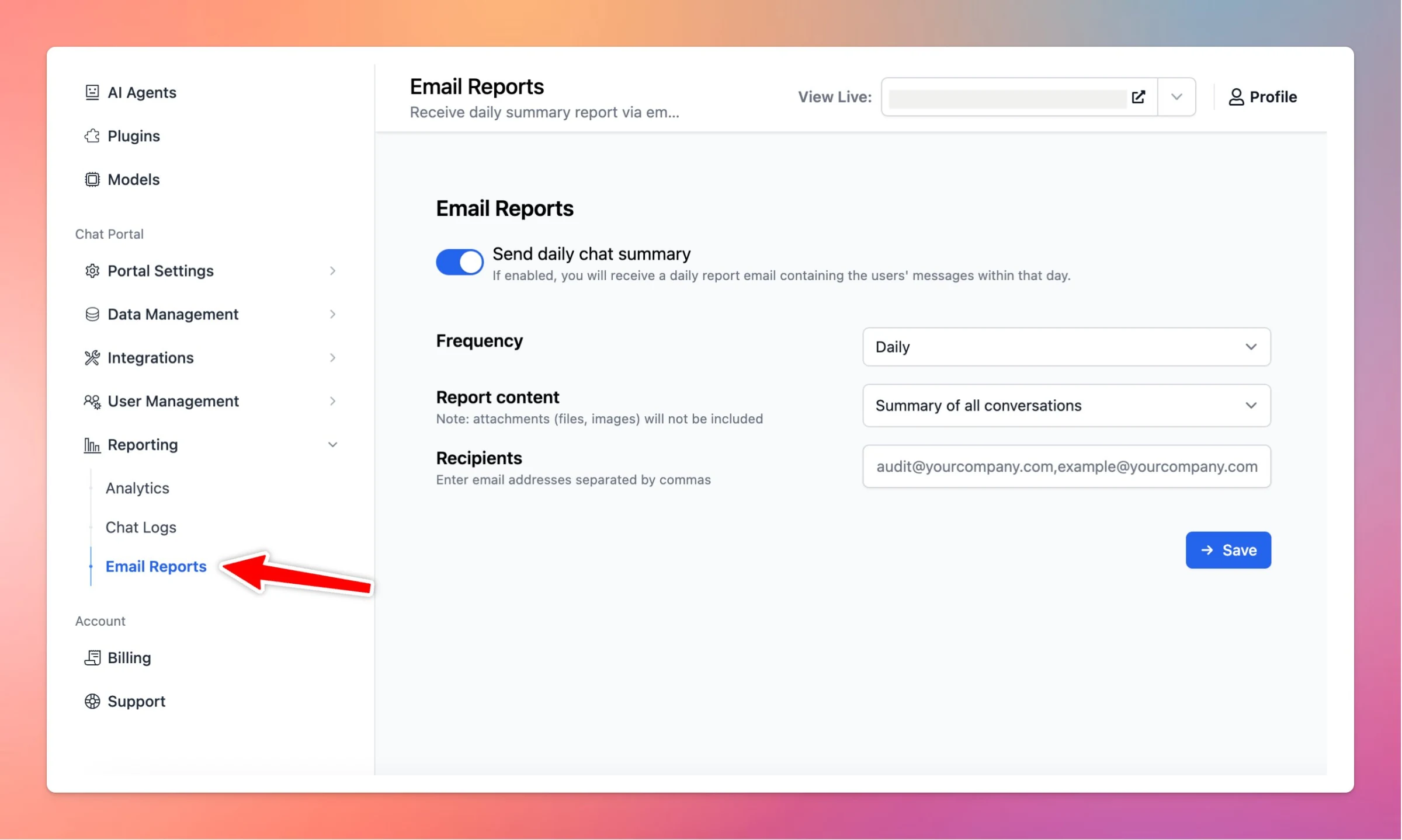 Email Reports