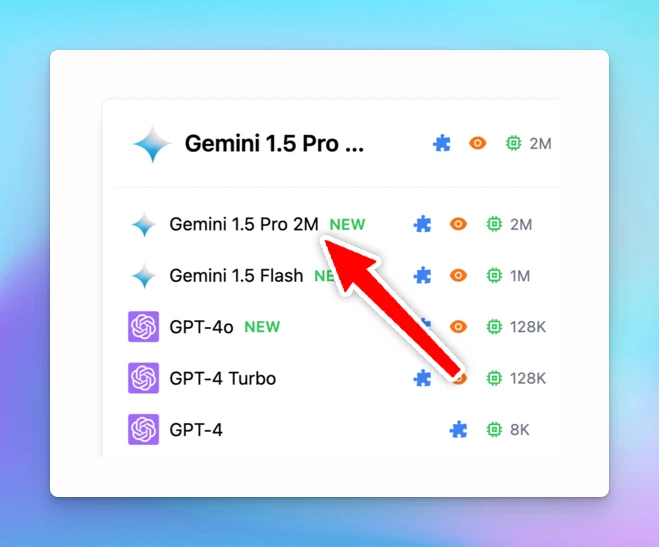 Gemini 1.5 Pro 2M tokens
