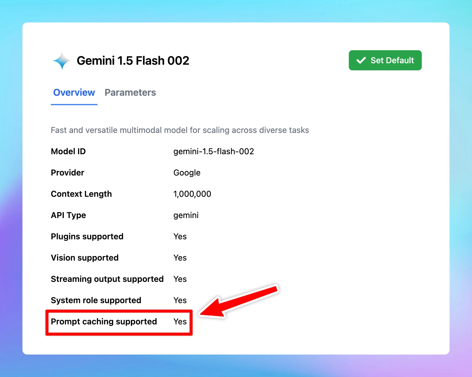 Gemini Context Caching (screenshot 1 of 3)