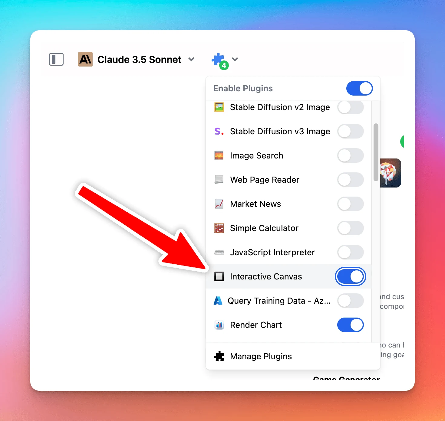 Interactive Canvas plugin (screenshot 2 of 2)