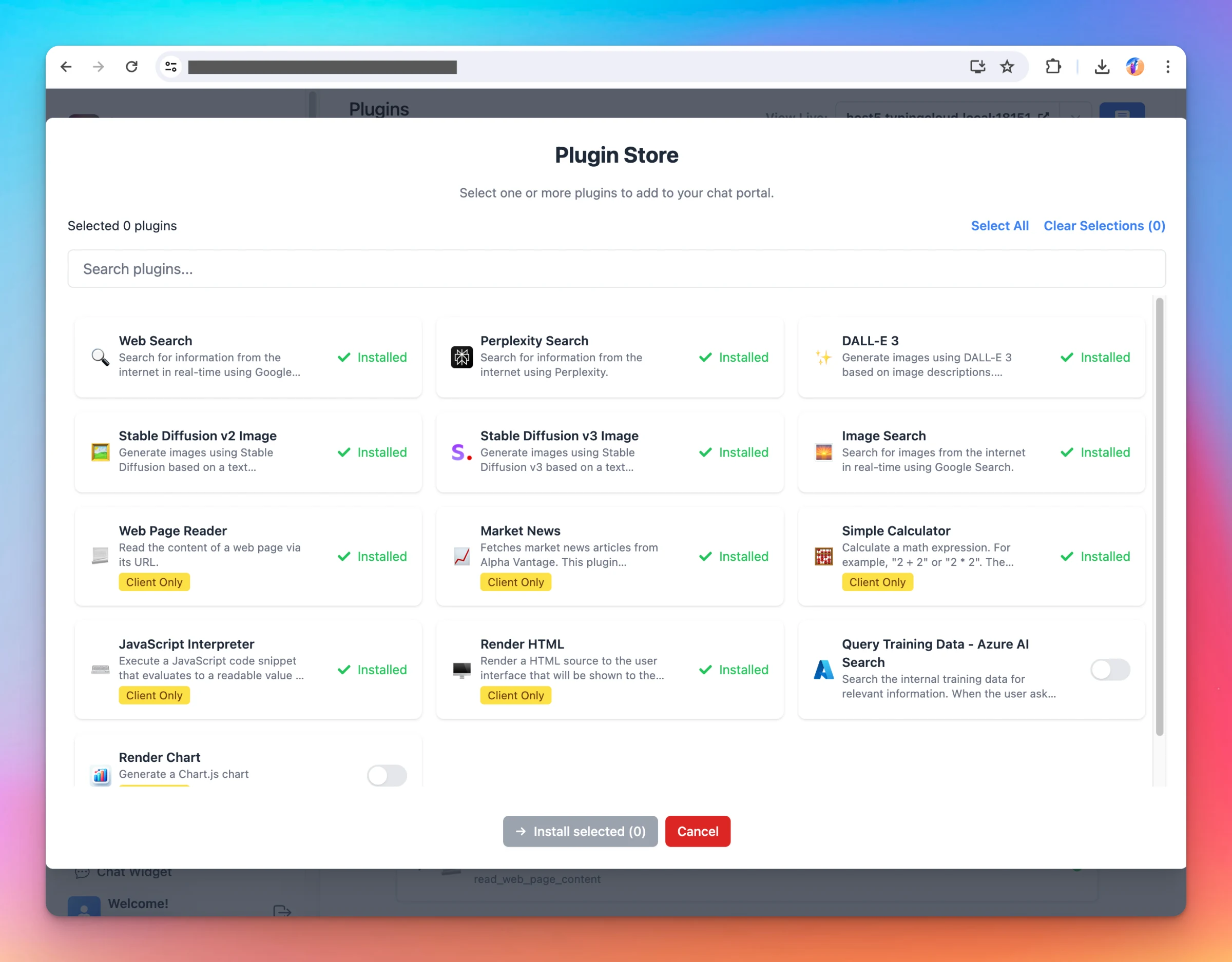 New plugin: Render chart