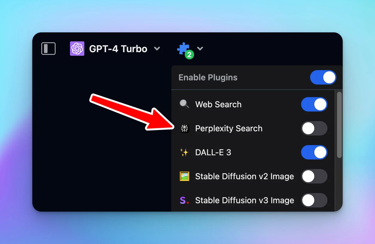 Perplexity plugin is now available! (screenshot 1 of 2)