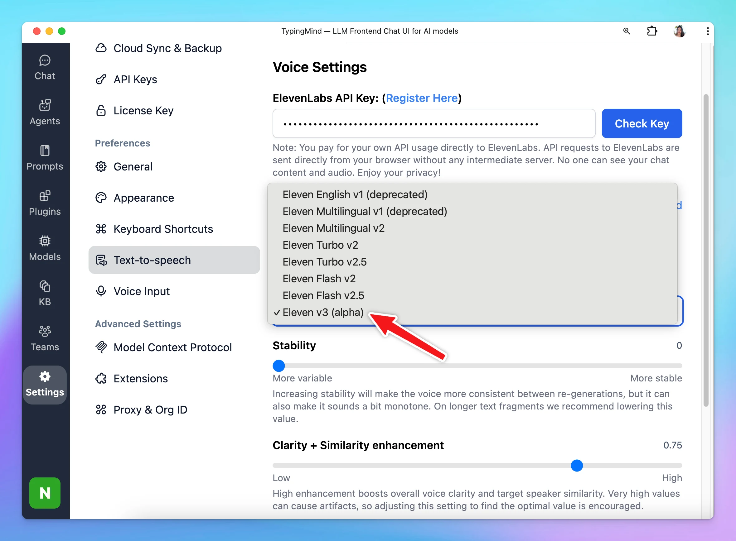Added ElevenLabs V3 Alpha (image 1)
