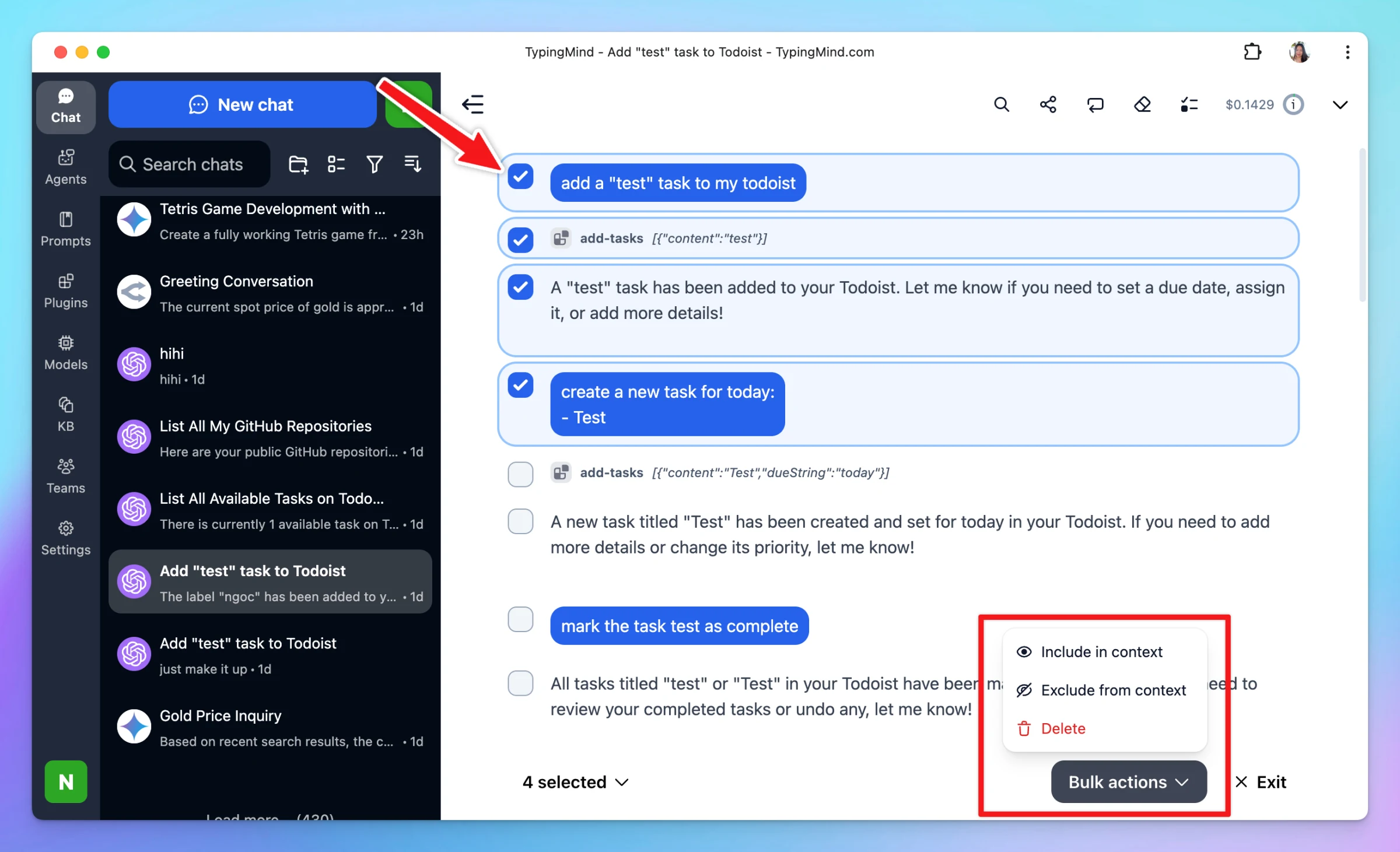 Bulk Delete Messages, Exclude Specific Messages from Context, and UX/UI Improvements (image 3)