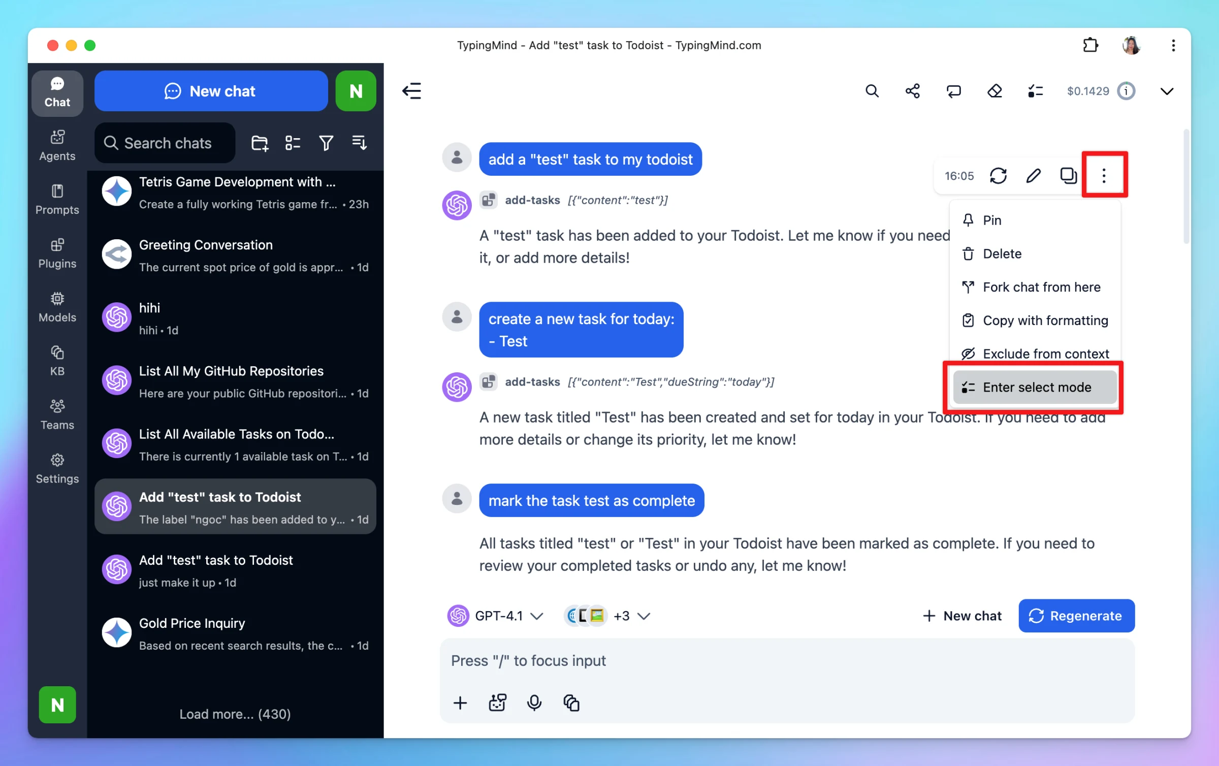 Bulk Delete Messages, Exclude Specific Messages from Context, and UX/UI Improvements (image 2)