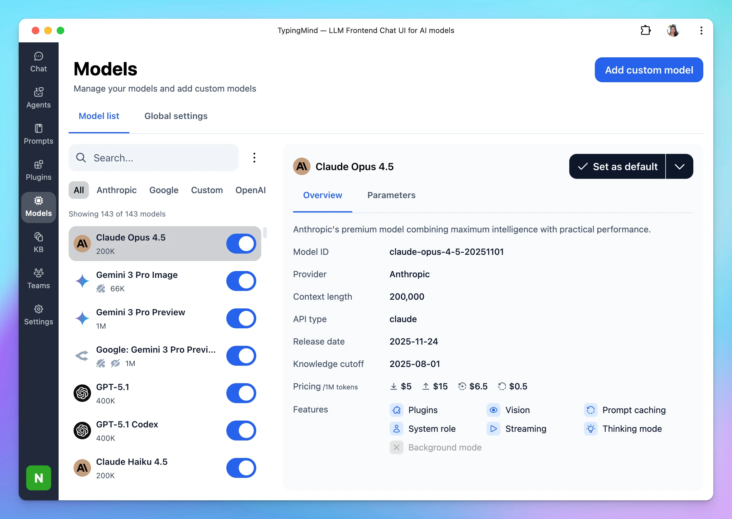 Claude Opus 4.5 is now available on TypingMind! (image 1)
