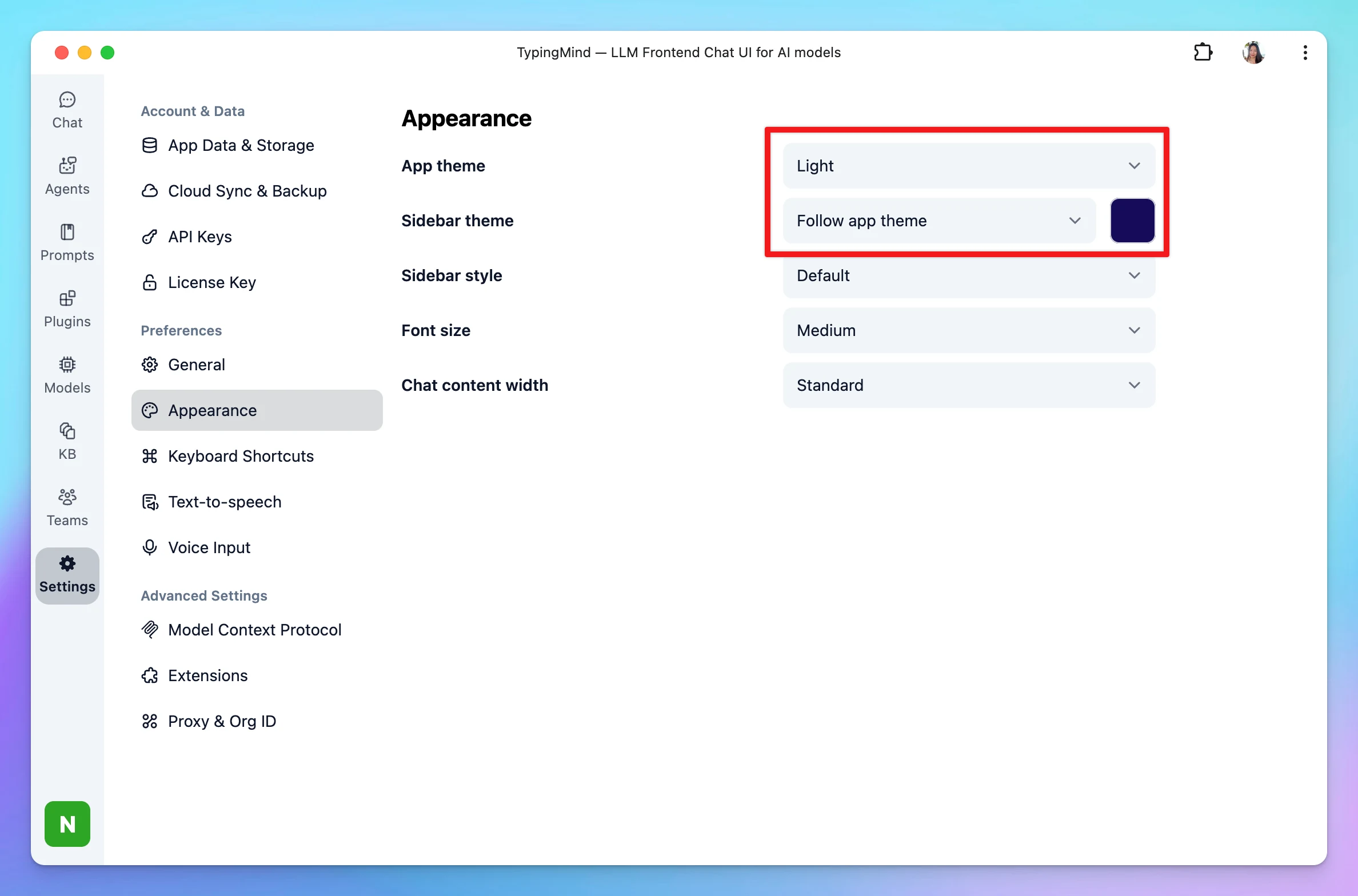 Light Mode for Sidebar (image 1)