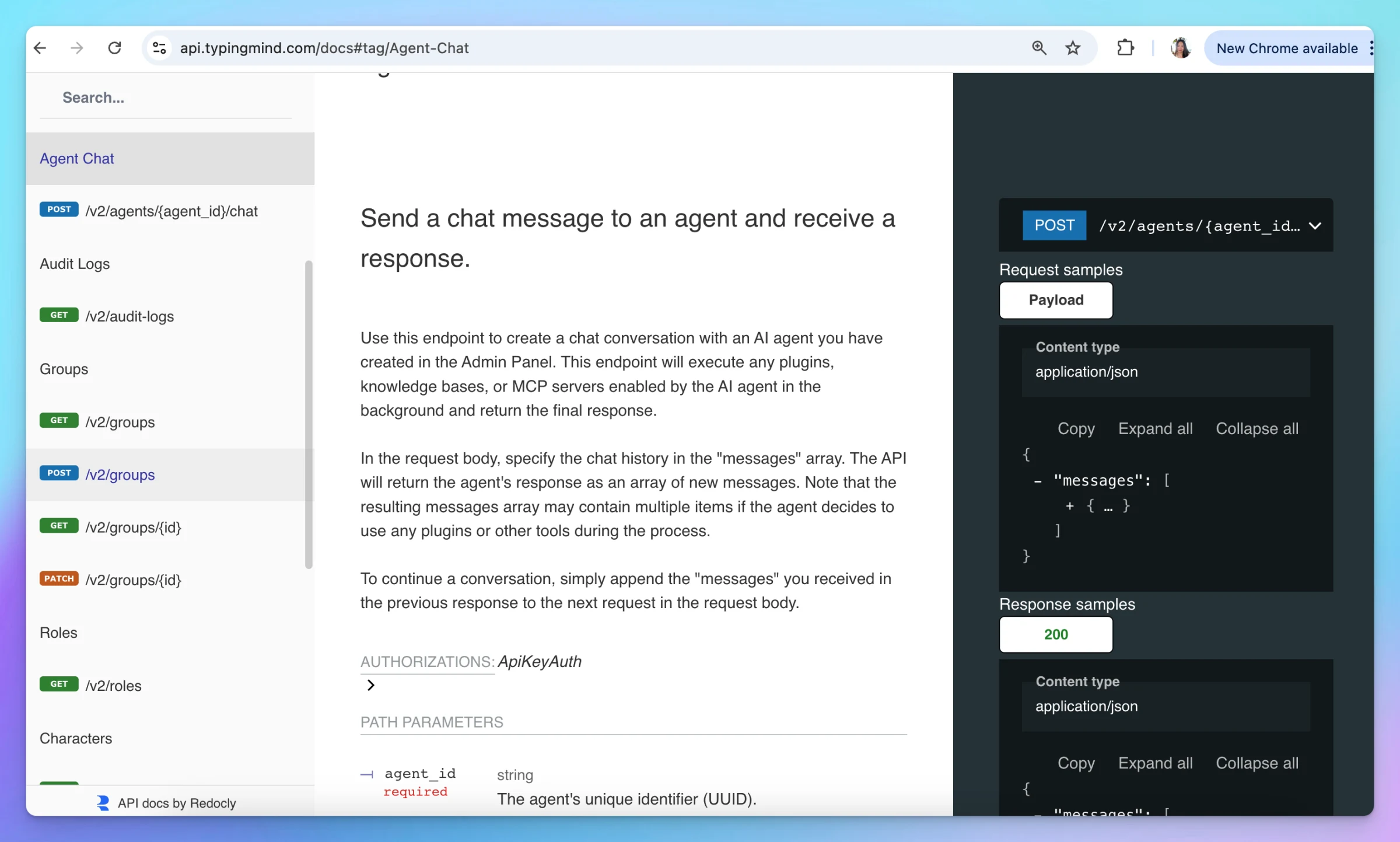 New Agent Chat API – Deprecating v1 Chat API Endpoint (Team version) (image 1)