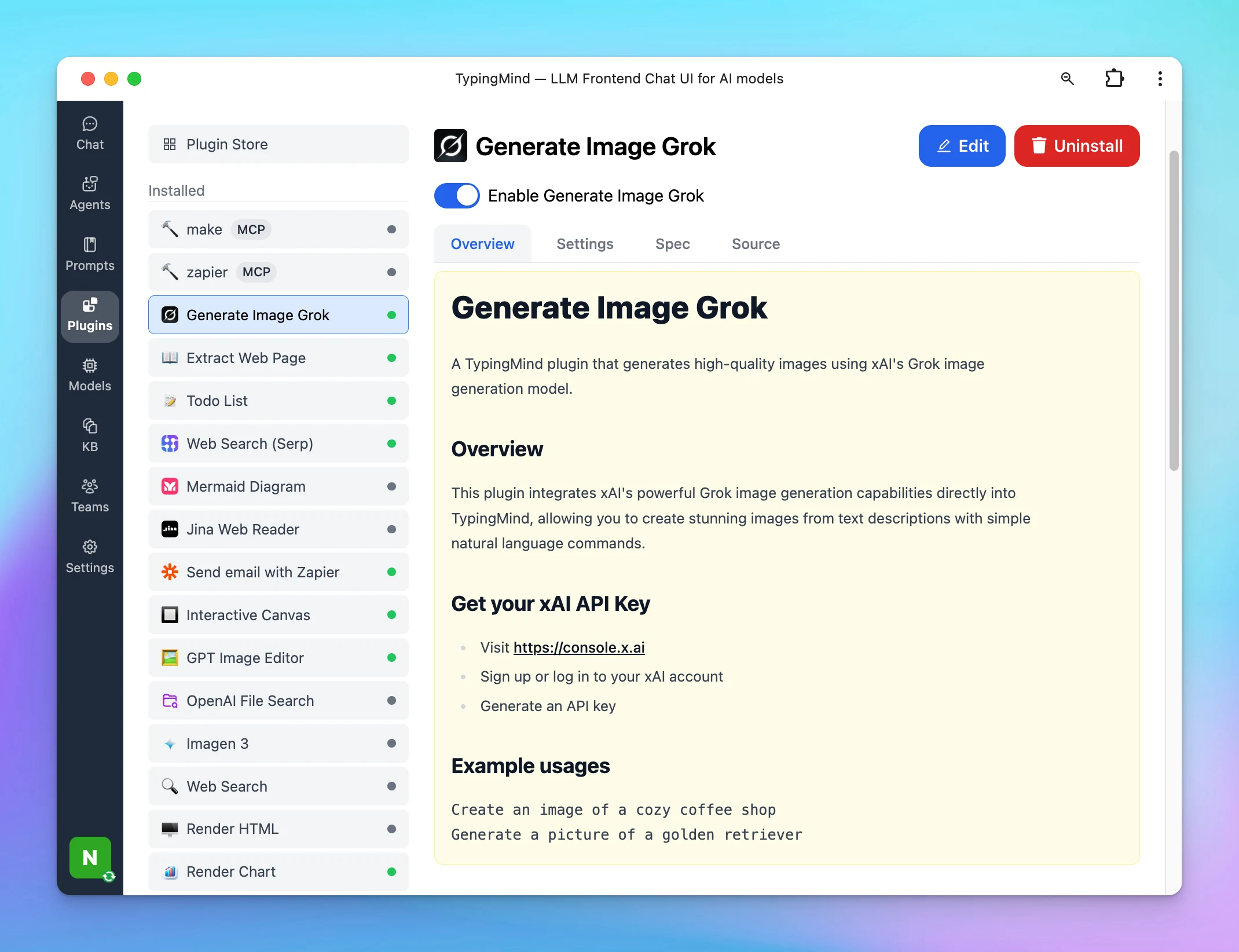 New plugin: Generate image with Grok (image 1)