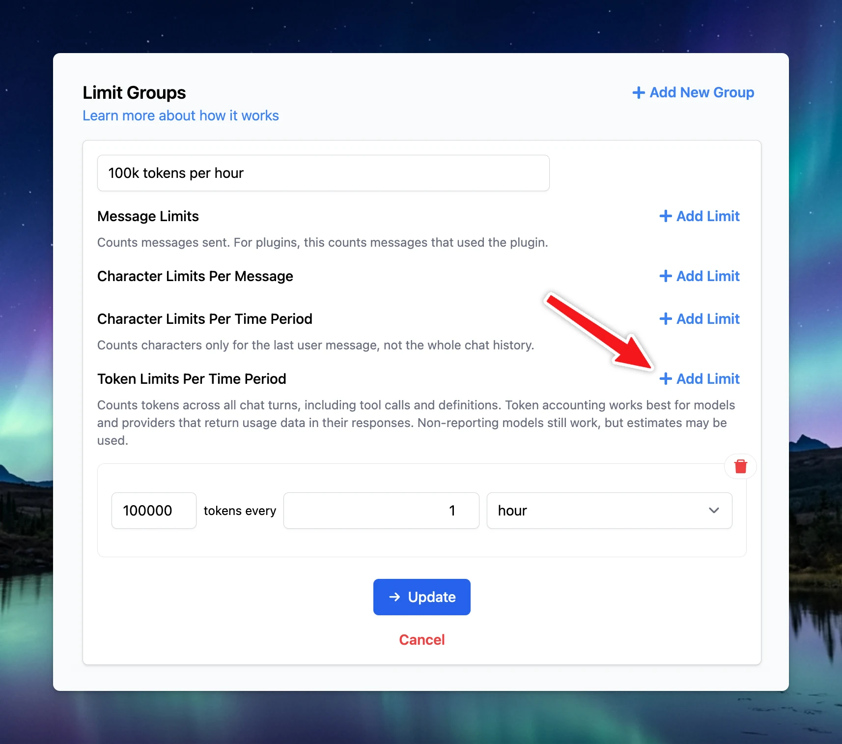 Added Token Limit in Admin Panel, UXUI Fixes and Improvements (image 1)