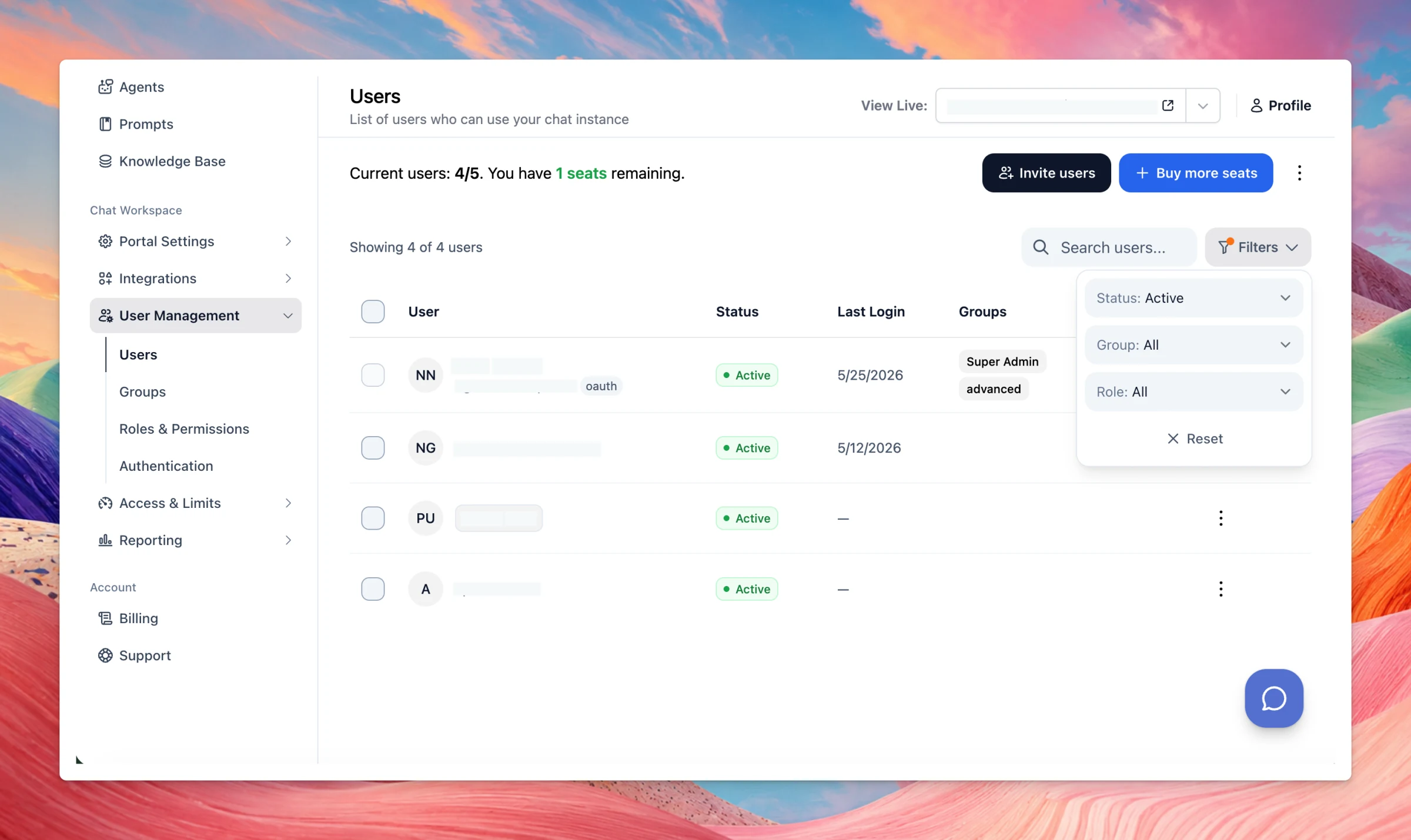 Teams: Users & Groups pages QoL improvements (image 1)